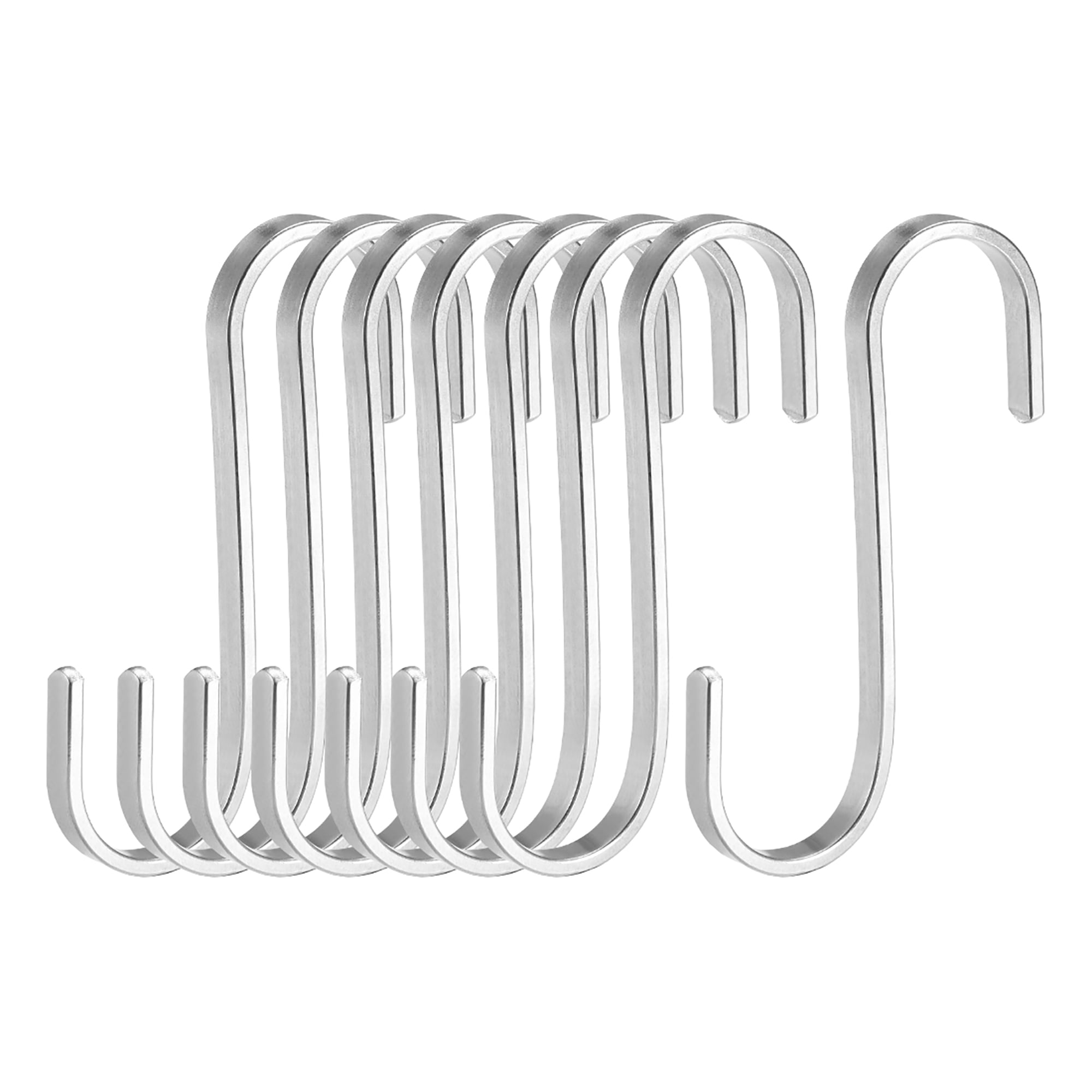 SS 20x PVC Coated Stainless Steel Screw In Cup Hooks Ring Plant Jewelry Hanger H 