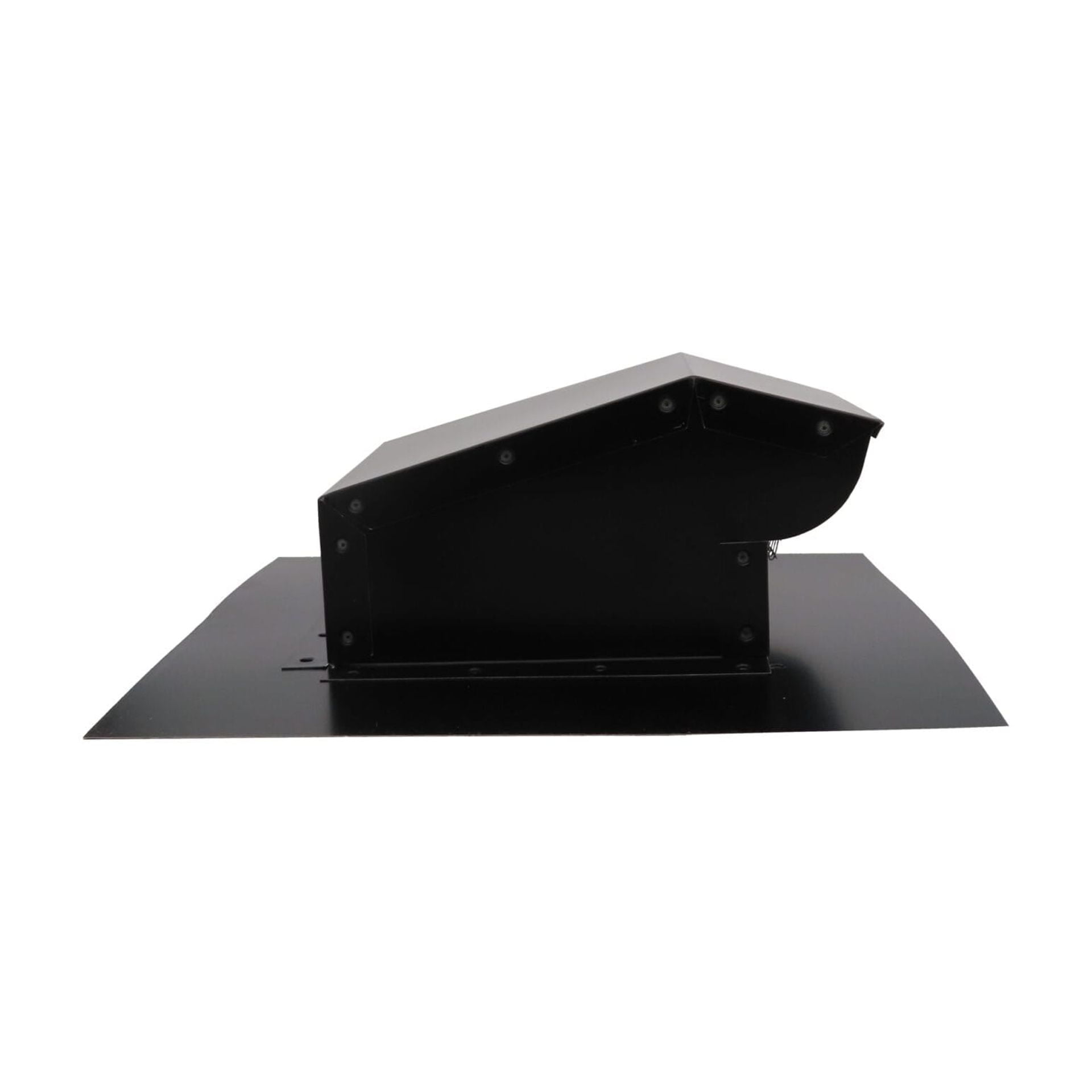 RDP Rooftop Exhaust Vent Cap with Damper (6 Inch, Black)