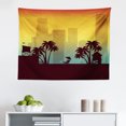 thumbnail image 1 of Vintage Florida Tapestry, City Miami Ordered Repetitive Letters Modern Representation Print, Fabric Wall Hanging Decor for Bedroom Living Room Dorm, 2 Sizes, Dark Blue and Orange, by Ambesonne, 1 of 1