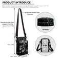 thumbnail image 6 of HELLHERO Dragonfly and Floral Pattern Polyester Crossbody Sling Bags Adjustable Strap with Casual Use with Zipper Closed Daily Commute or Casual Outings, 6 of 7