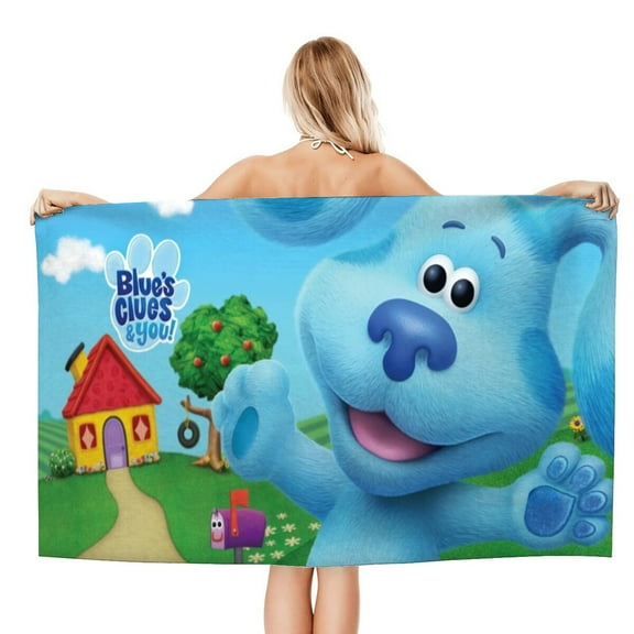 Blue's Clues Gifts Beach Towel for Women Girl Birthday Inspired Fan Bath Outdoor Music Lover