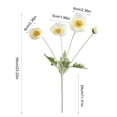 thumbnail image 3 of Artificial Silk Flowers with 4 Heads and Real Touch Stems for Home Decor, Wedding Bouquets, Party Table Centerpieces and Floral Arrangements, 3 of 6