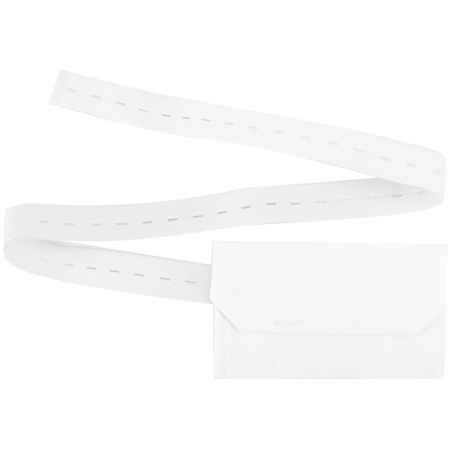 Adjustable Button Type Peritoneal Dialysis Catheter Belt Patient Peritoneal Tube Protection(White )