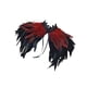 thumbnail image 2 of Capa de chal de plumas, cómoda, gótica, accesorios para disfraz de Halloween, para vestirse Rojo y negro, 2 of 8