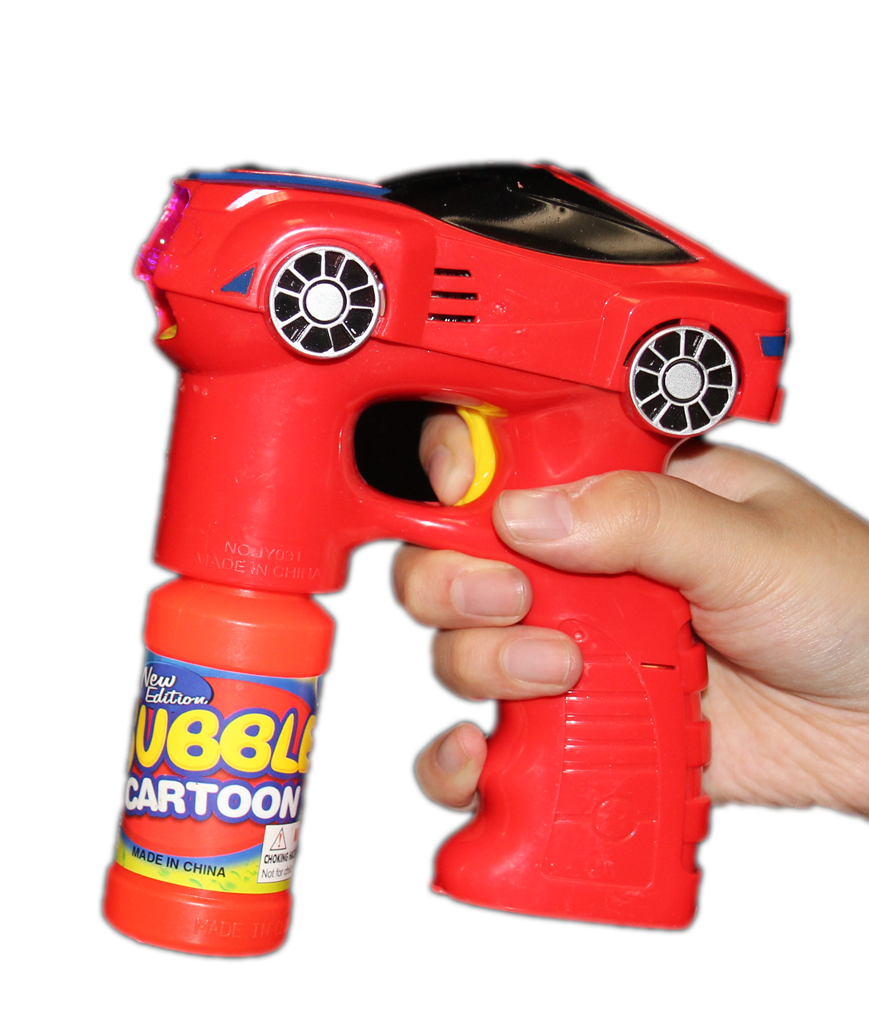 Fun Central (BC884) 1pc 7 Inch Red Car LED Bubble Gun, Car Bubble