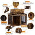 thumbnail image 4 of Fangsheng Dog Crate Furniture, Decorative Dog Kennel, Wooden Pet Furniture with Partition, Home and Indoor Use, Sliding Doors Modern Side End Table for Small/Medium Dog, 4 of 8