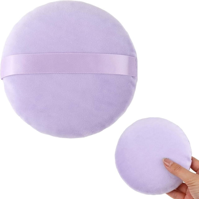 CUITING Powder Puff 5 Inch Powder Puff for Body Powder Large Loose Powder Puff Ultra Soft Washable Velour Powder Puff for Face Powder Setting Powder Body Powder Loose Powder Other Powde