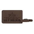 thumbnail image 2 of ThisWear Funny Luggage Tags for Women At Least You Don't Have Ugly Children 2-pack Laser Engraved Leatherette Luggage Tags Brown, 2 of 4