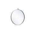 thumbnail image 1 of Elegant Decor MR4721S 21 in. Metal Frame Round Mirror with Decorative Hook, Silver, 1 of 1