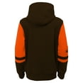 thumbnail image 3 of Youth Brown Cleveland Browns Stadium Color-Block Full-Zip Hoodie, 3 of 3