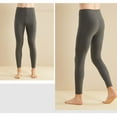 thumbnail image 4 of Long Layer Bottoms for Men - Thermal Leggings Layer Pants, Warm Lined Thermal Underwear Bottoms Dark Gray 3XL, 4 of 4