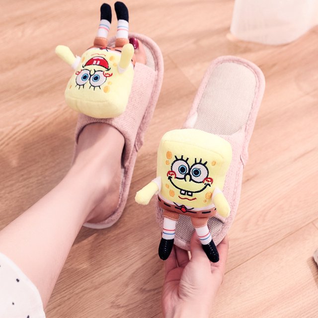 Cute Cartoon Elephant Pink Adult Slippers - Couple Cotton Slippers