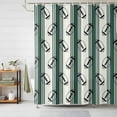 thumbnail image 6 of Bathroom Shower Curtain Classic Sports Athletic Football Waterproof Shower Curtains with Hooks, Geometric Green Stripes Bath Curtains Bathtub Curtain Home Decor 72x84in, 6 of 9
