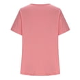 thumbnail image 4 of CHUMUD Womens Plus Size Tops Short Sleeve Crew Neck Top Casual Color Block Blouse Loose Fit Spring Summer Fashion, 4 of 5