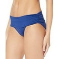thumbnail image 2 of Ralph Lauren INDIGO Beach Club Solids Wide Shirred Hipster Swim Bottom, US 4, 2 of 4
