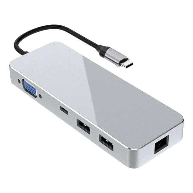 HUB USB-C 10 En 1 HDMI Ethernet HDMI Para Mac Ipad Sd Plata.