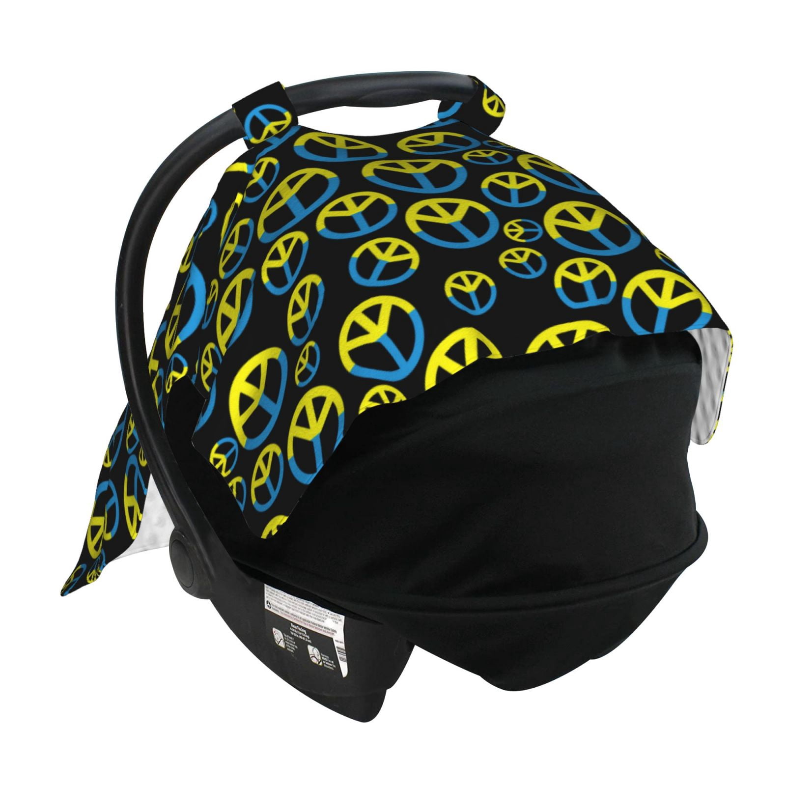Car Seat Cover Baby - peace sign flag Breathable Infant Car Seat Cover for Baby Carseat, Lightweight Comfort Baby Essentials Must Haves Newborn Stuff for Girl Boy