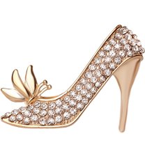High Heel Brooch Sparkling Brooch Pin Fashion Clothes Jewelry Gift for Women