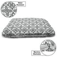 thumbnail image 3 of Black and White Pet Bed, Portuguese Azulejo Tiles Pattern with Monochrome Flowers European Design, Resistant Pad for Dogs and Cats Cushion with Removable Cover, 24" x 39", Black White, by Ambesonne, 3 of 4
