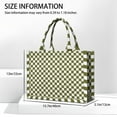thumbnail image 3 of Large Capacity Tote Bag,Olive Green and White Checkerboard Pattern Handbag Fashion Luxury Tote Bag,15.7"x13"x 5.1" Inches,Laptop Compatible, 3 of 6