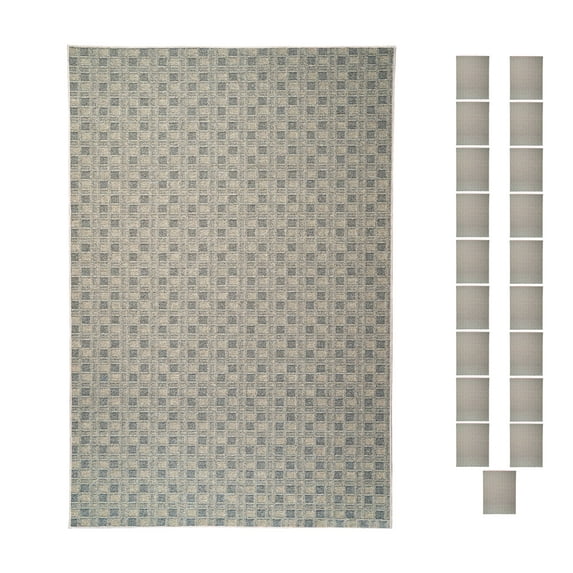 Furnish My Place Abstract Indoor/Outdoor Commercial Beige Color Rug, Pet-Friendly, Baby Nursery Mat, Home Décor Rug for Living Room, Playroom, Made in USA, 2' x 3' Rectangle - Set of 20