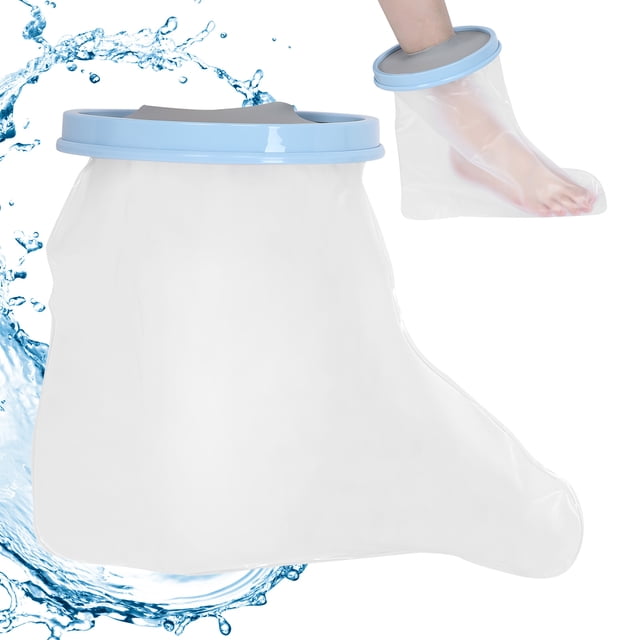 Foot Cast Cover, Shower Foot Protector Protective Close Fitting Soft 36cm with Ring Support for Wounds Recover