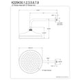 thumbnail image 2 of Kingston Brass K225K31 Trimscape 10" Round Raindrop Brass Shower Head with 12" Shower Arm, Polished Chrome, 2 of 3