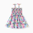 thumbnail image 6 of Disney Girls Dresses Stitch Angle Hawaiian Smocked Floral Sundress Halter Easter Dress Kids 6-7Y, 6 of 8