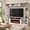 White+Walnut, variant on Atumcto U-Can 95.5" Entertainment Center with Electric Fireplace, TV Stand for TVs up to 80", Bookshelves & Storage Cabinets, Navy Blue