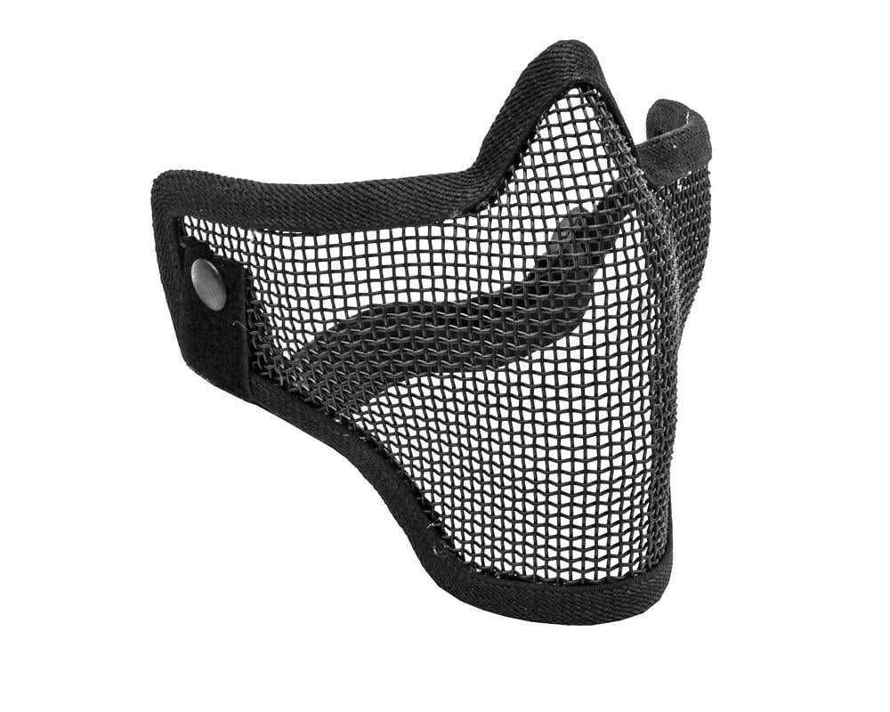 1G Strike Steel Half Airsoft Mask Black by