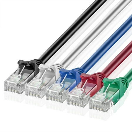 Cat6 Ethernet Patch Cable 5-Color Combo Pack (3FT ...