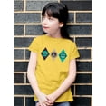thumbnail image 2 of Alien Peace Trio Emoji - Futuristic Symbol Art Design Youth's T-shirt, 2 of 4