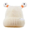 thumbnail image 2 of Kids Light-up Beanie Caps Soft Winter Warm Snail Antenna Knit Hats Kids Skull Caps, 2 of 3