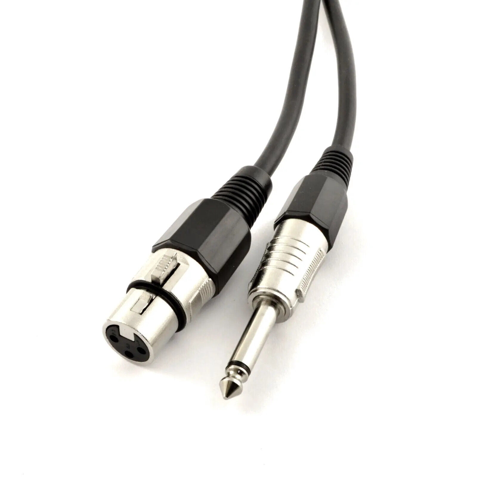 XLR Male to 1/4-Inch Male TS 16GA Microphone Cable Pro Audio Speaker Connector Black 30FT