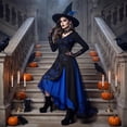 thumbnail image 5 of Gothic Renaissance Dress Women's Witch Costume, Victorian Medieval Cosplay Halloween Dress, Vintage Costume for Cosplay Party, 5 of 7