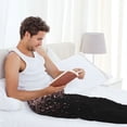 thumbnail image 6 of Picia Rose Gold Glitter1 Mens Soft Woven Cotton Elastic Waistband Sleep Pajama Pant Lounge Sleep Pant With Pockets And Drawstring-X-Large, 6 of 9
