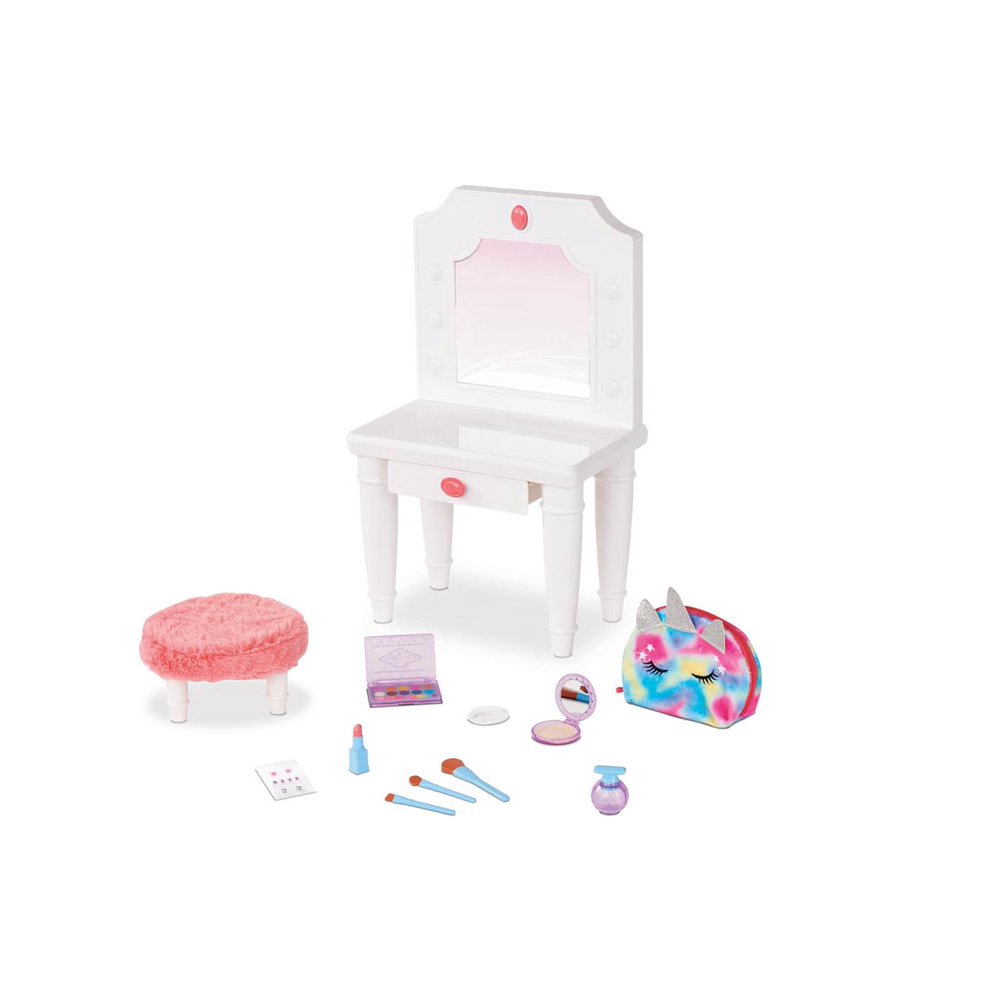 My Life As Vanity Playset for 18" Dolls, 12 Pieces Included Walmart