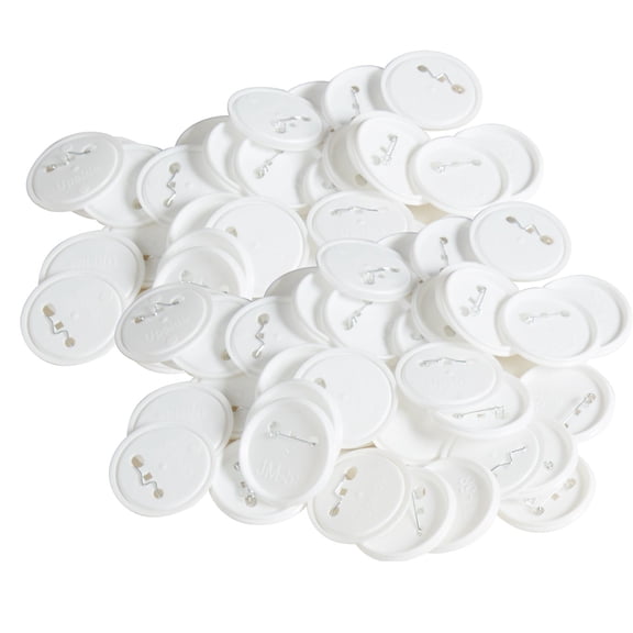 500 Sets 2.25 Inch (58mm) Pin Back Button Parts, DIY Round Button Badge Making Supplies Kit with Metal Plates, Plastic & Metal Buttons, Transparent Film, Blank Paper for Gift – Machine Not Included
