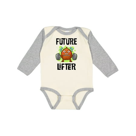 

Inktastic Weightlifting Funny Future Lifter Gift Baby Boy or Baby Girl Long Sleeve Bodysuit