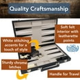 thumbnail image 2 of WE Games Elegant Black Leatherette Backgammon - 15 inches, 2 of 10