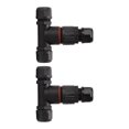 thumbnail image 2 of 2 uds conector impermeable tipo T 5 pines IP68 conector de cable de farola impermeable para exteriores 450V 32A, 2 of 10