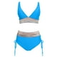thumbnail image 4 of WILLBEST conjunto de Bikini de Cintura Alta para Mujer, Traje de Baño de Dos Piezas con Cordón y Bloques de Color, 4 of 4