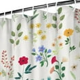 thumbnail image 3 of Butterfly Garden Floral Bloom Shower Curtain 72x72, Rustic Quick-Dry Polyester with Plastic Rings, 3 of 5