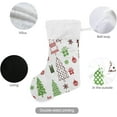 thumbnail image 5 of SKYSONIC Christmas Stocking Set of 2, Christmas Tree Xmas Stockings and Plush Fur Cuff Stockings Fireplace Decorations for Family Holiday Xmas Party Decorations, 5 of 7