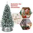 thumbnail image 6 of Gymax Galvanized Metal Christmas Tree Collar Skirt Ring Cover Holiday Decor Silver, 6 of 10