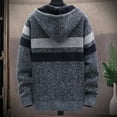 thumbnail image 4 of Edvintorg Winter Men's Thick Cardigan Knitting Sweater Warm Hooded Jacket Coat Fashion Patchwork Long Sleeve Coats Outwear with Zipper, 4 of 4
