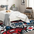 thumbnail image 3 of Modern Tribal Area Rug,5x8 Carpet,Non Slip Washable Fuzzy Super Soft Easy Clean, Colorful Geometric Rugs for Bedroom Living Room Dining Room, Modern Rug Decorations, Low Pile Non Shedding Carpets, 3 of 7