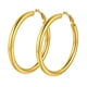 thumbnail image 1 of Pendiente de aro de oro PROSTEEL para mujeres y niñas Pendientes gruesos redondos de Acero inoxidable 60 mm, 1 of 9