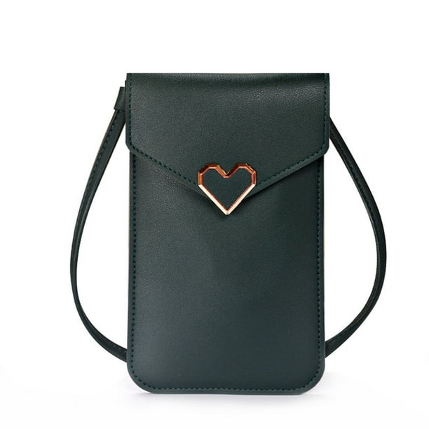 Baúles de almacenamiento, organizadores de armario y almacenamiento, bolsos para teléfono con pantalla táctil para mujer, mini bolsos cruzados de cuero para teléfono móvil, bolso de hombro, billetera