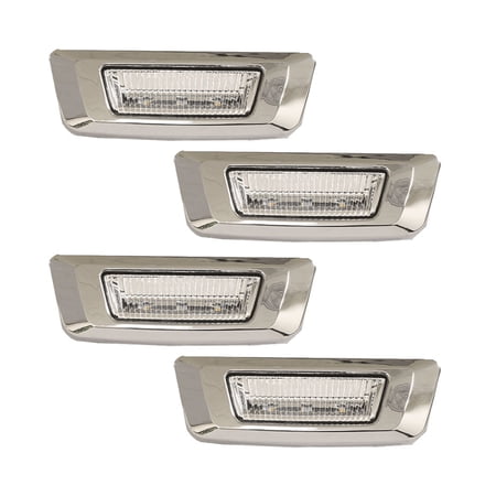 4 - Pack LED Marker Lamp for T680, T700 T880 & Peterbilt 576 Models - LED Side Marker Turn Signal ghts Clear Lens Roof Marker ghts - P54-1211, KWP541211, P54-1287, P541177100